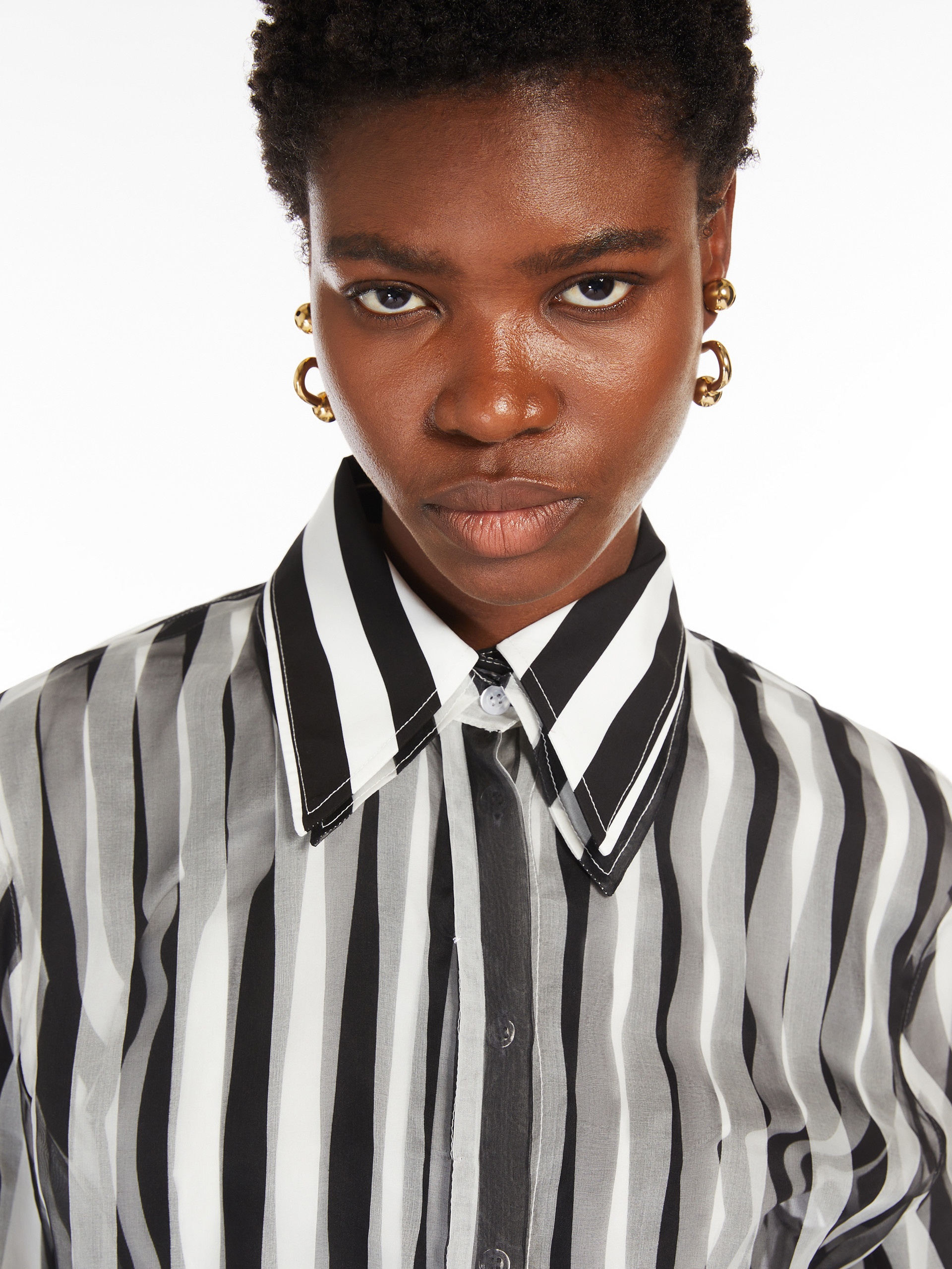 SUMERO Poplin and silk organza shirt - 6