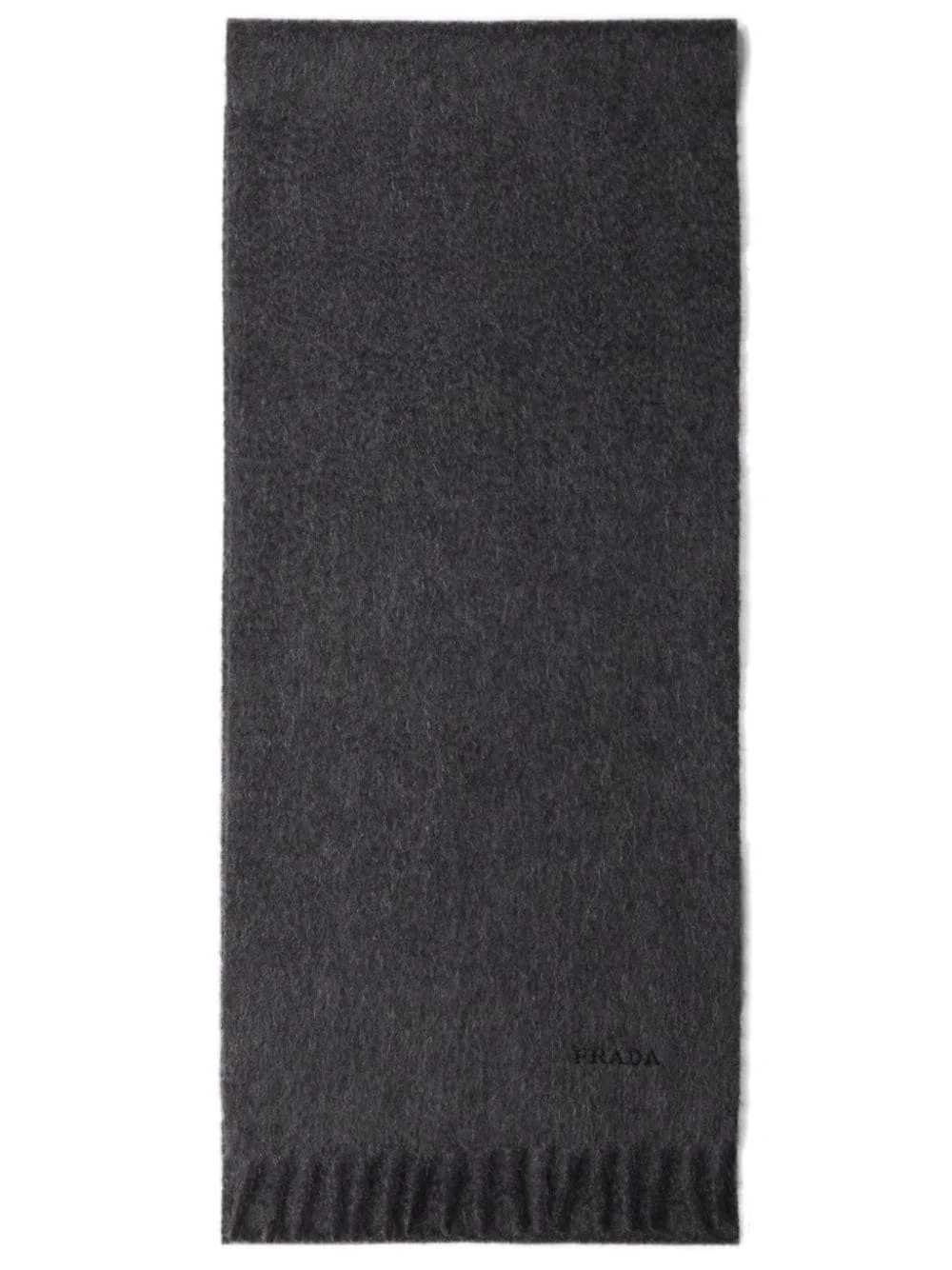 logo-embroidered cashmere scarf - 1