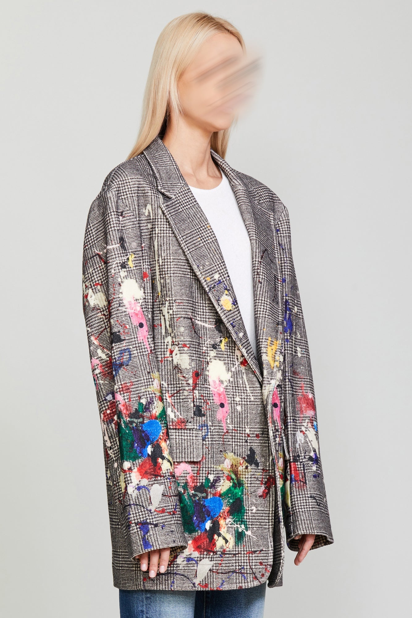 PAINT SPLATTER RAGGED BLAZER - PRINCE OF WALES - 3