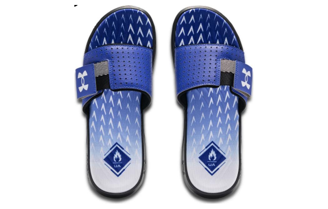 Under Armour Mercenary Slippers 'Blue Black' 3027252-400 - 4