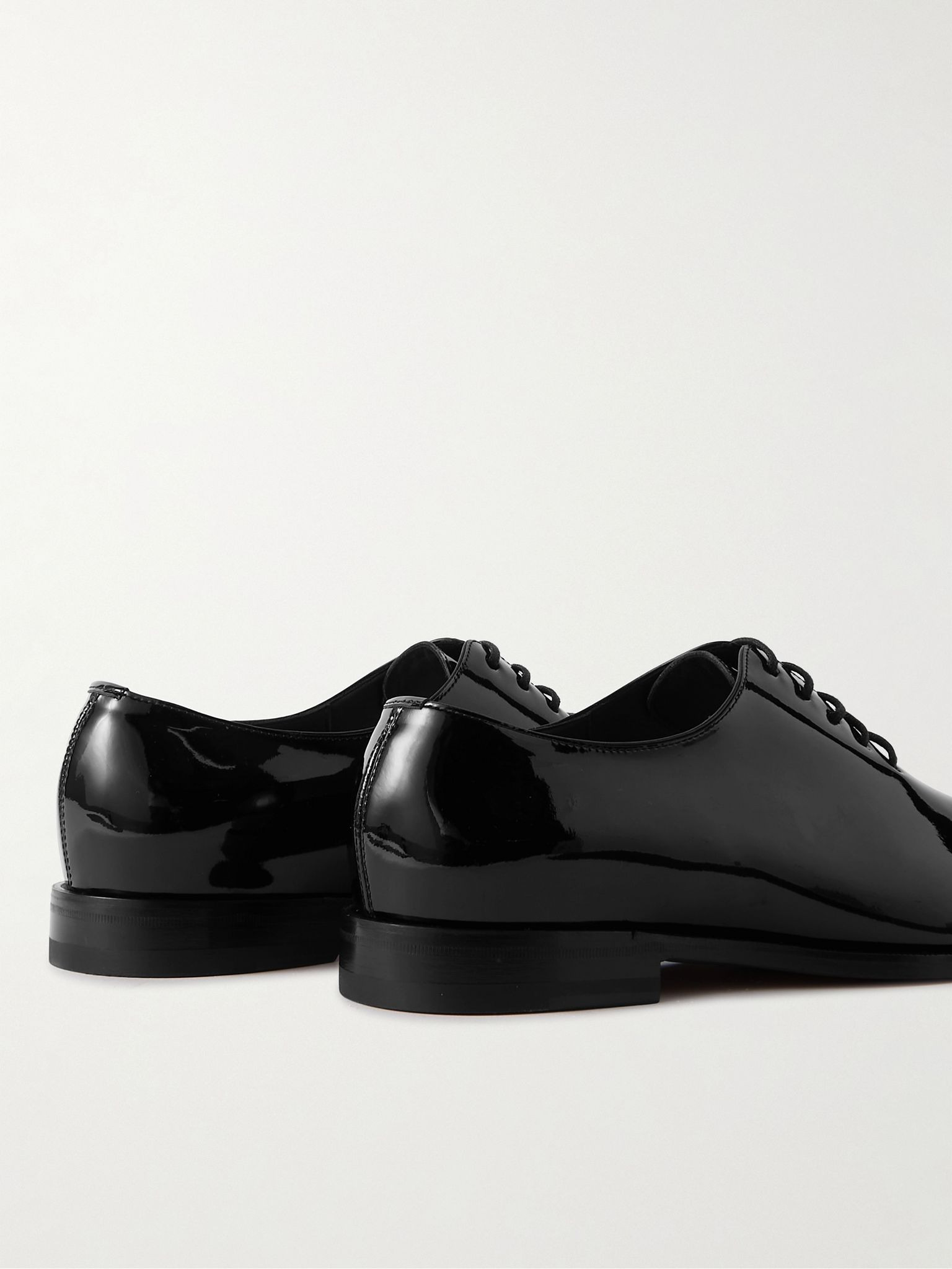 Snowdon Whole-Cut Patent-Leather Oxford Shoes Black - 5