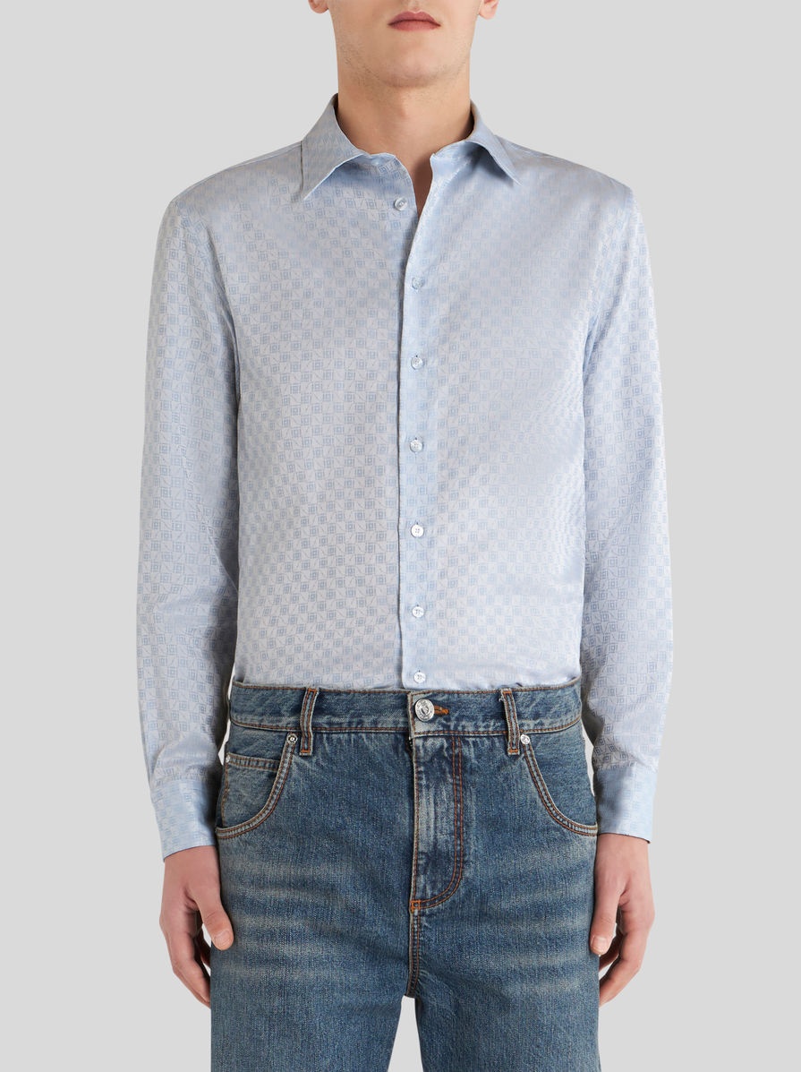 COTTON SHIRT WITH TIE PRINT - 2