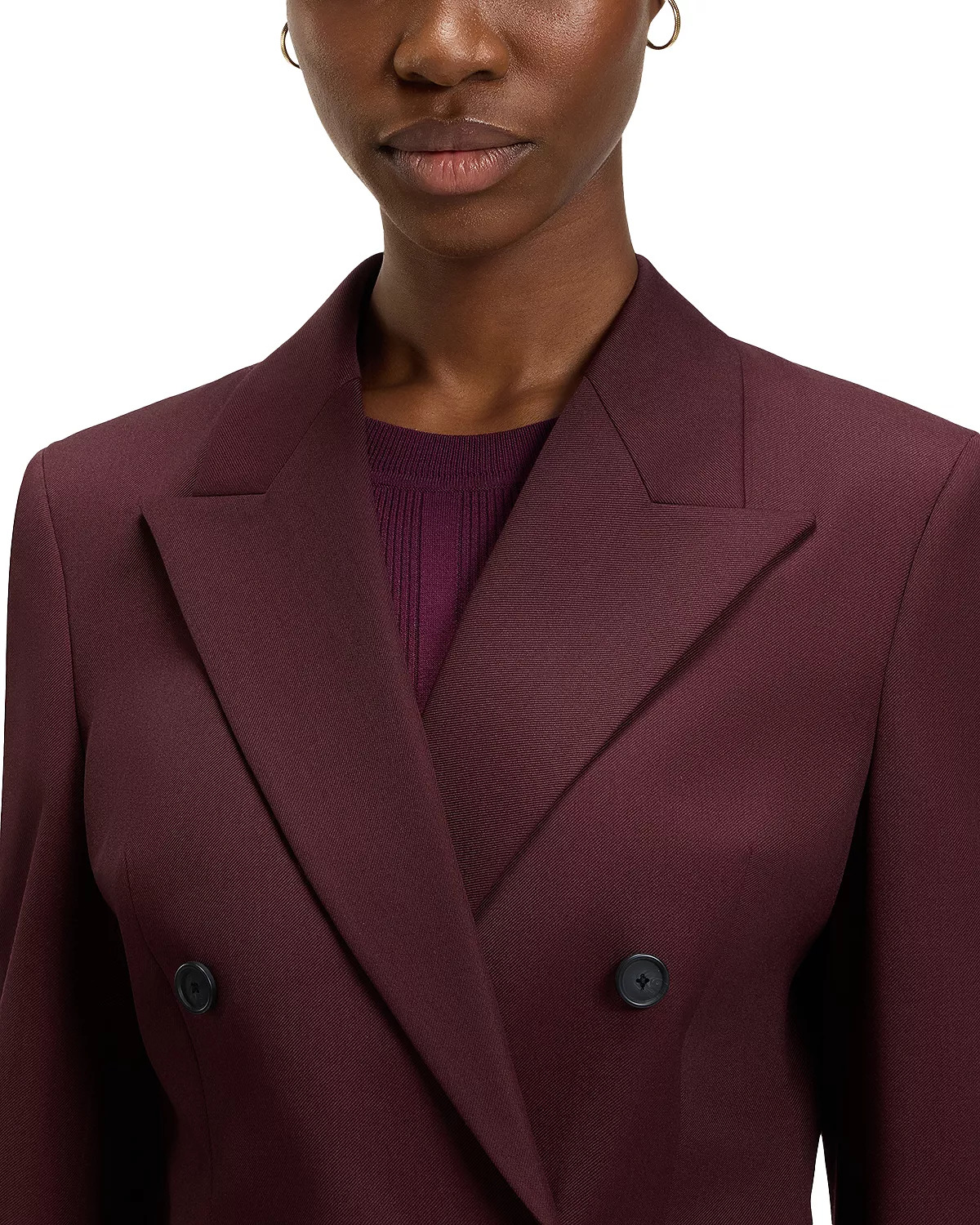 Jiamia Double Breasted Peak Lapel Blazer - 4