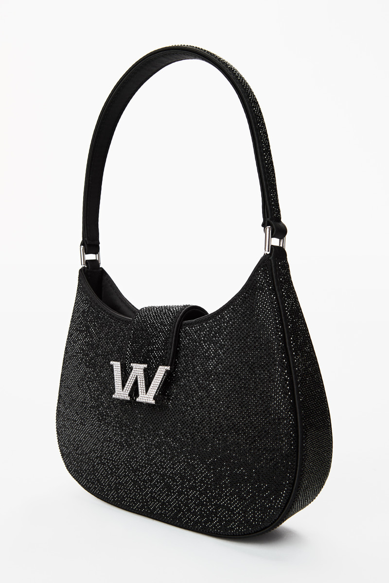 W LEGACY SMALL HOBO IN CRYSTAL SATIN 2