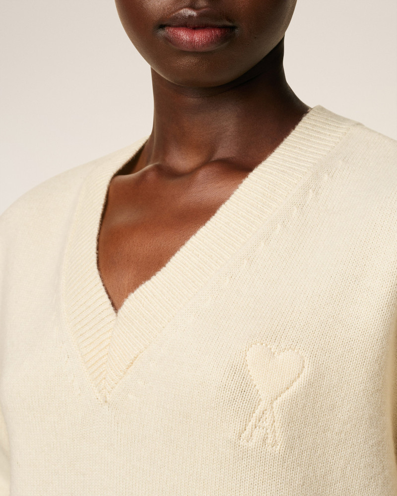 Cropped V Neck Sweater 4