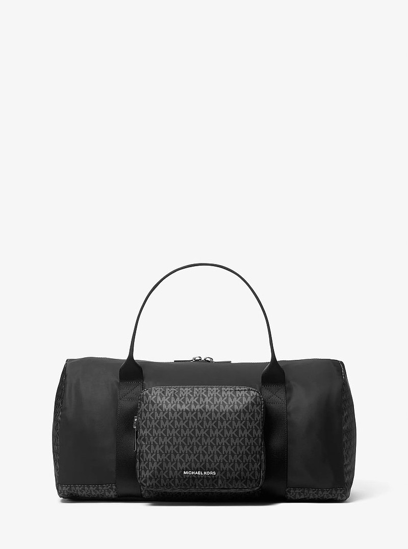 Tanner Nylon and Printed Signature Logo Weekender Bag 1