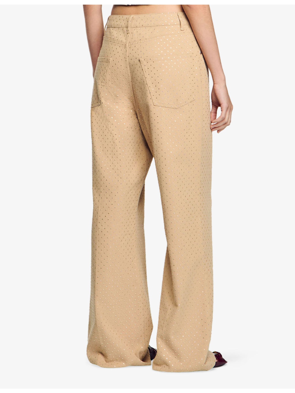 Diamante-Embellished Relaxed-Fit Denim Jeans - 4