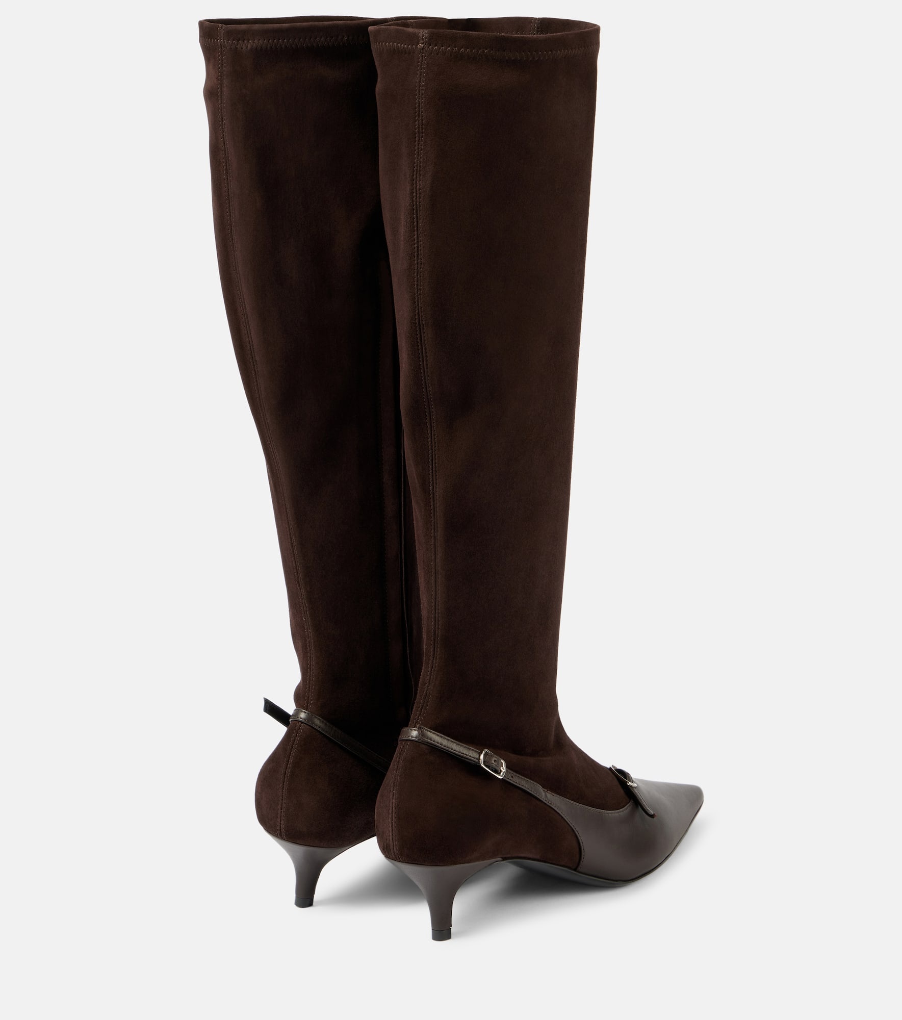 Leather slingback pumps with socks - 2