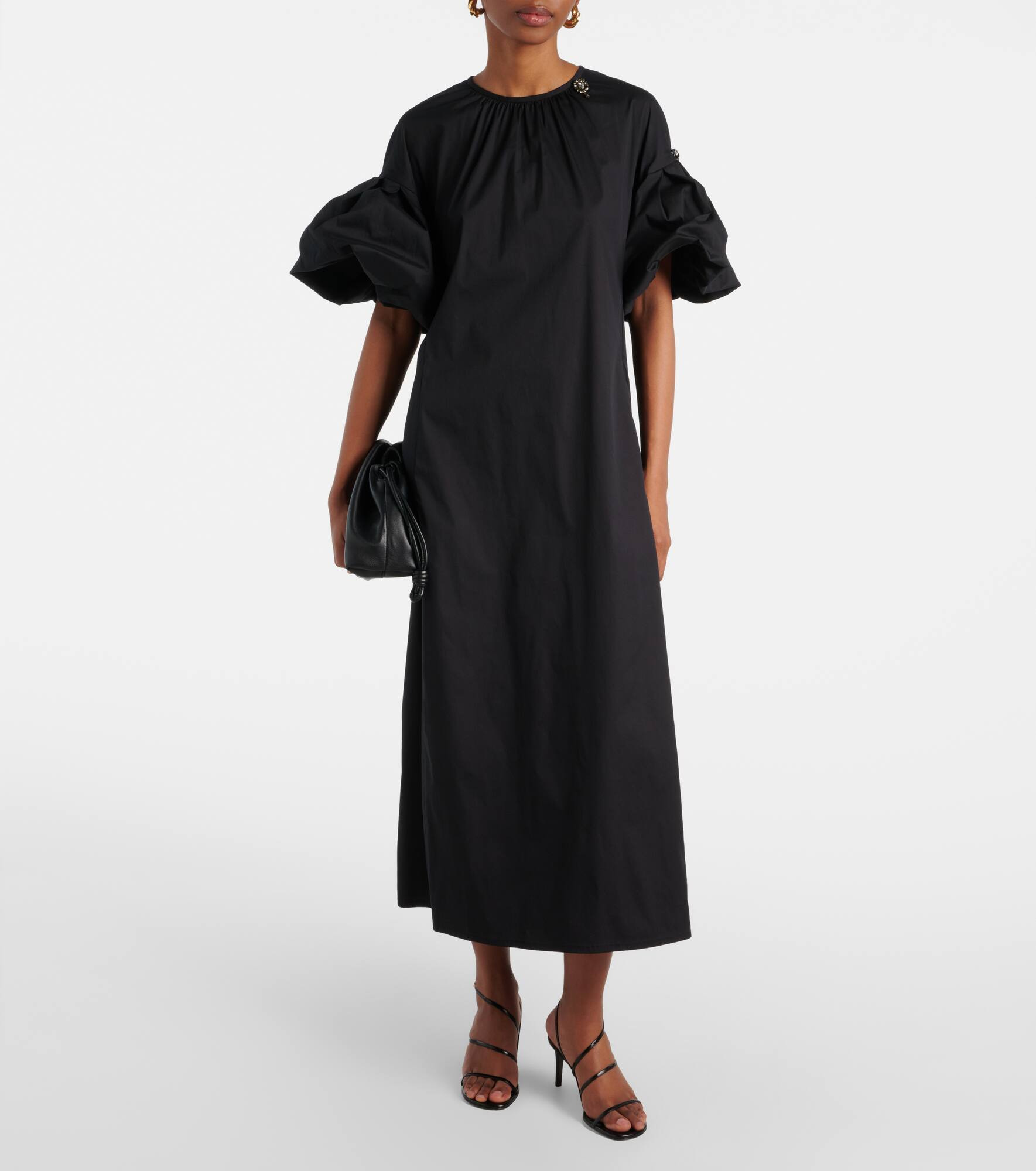 Rose cotton-blend maxi dress - 2