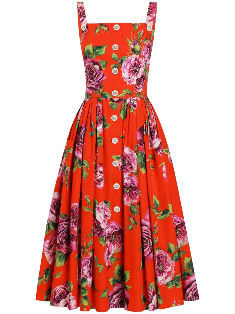 floral-print midi dress - 1