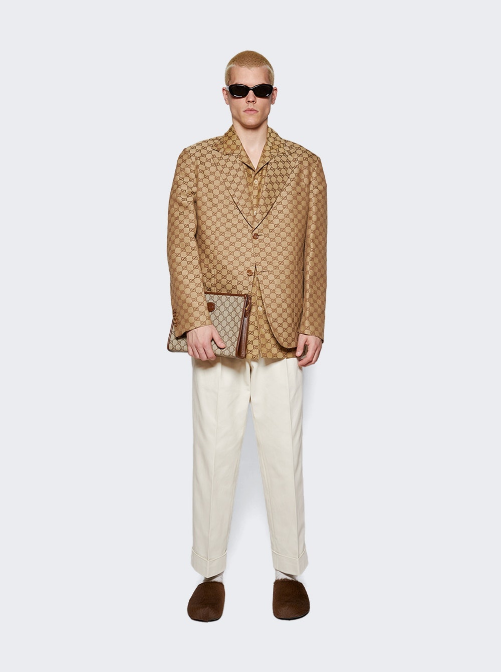 GG Supreme Linen Formal Jacket Camel - 2