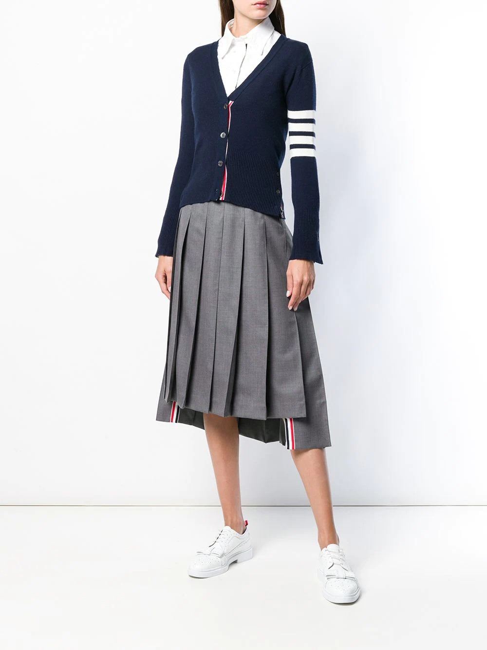 Classic V Neck Cardigan - 2