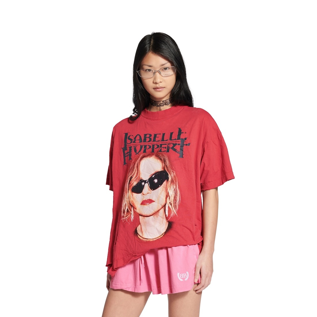 Isabelle Boxy T-shirt in Faded Red - 6