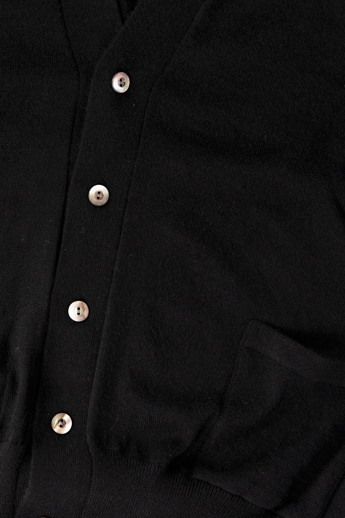 Cashmere Cardigan - Black - 3