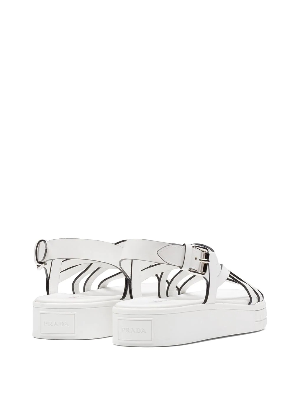 strappy 30mm flatform sandals - 3