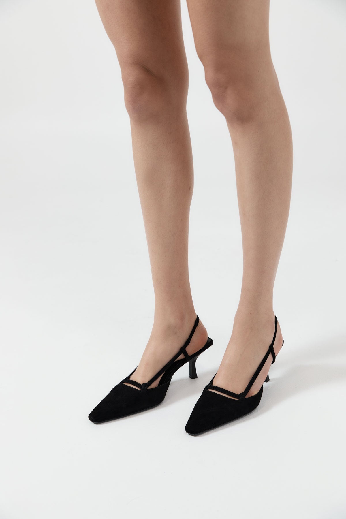 Sling Back Heel - Black - 2