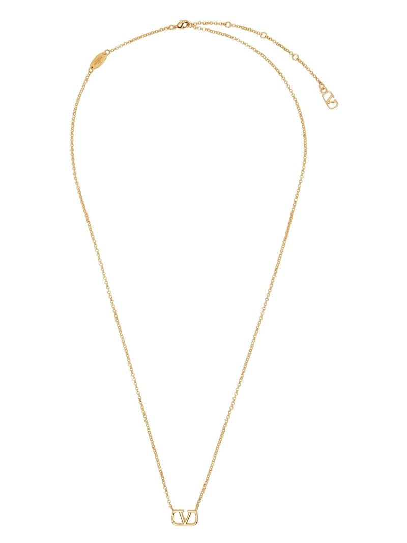 VLogo Signature crystal-embellished necklace 1