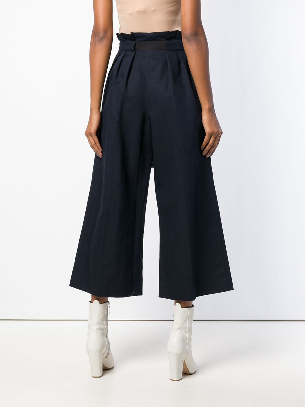loose flared cropped trousers - 4