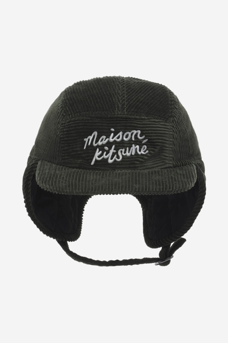 MAISON KITSUNE HANDWRITING EARFLAP CAP 1