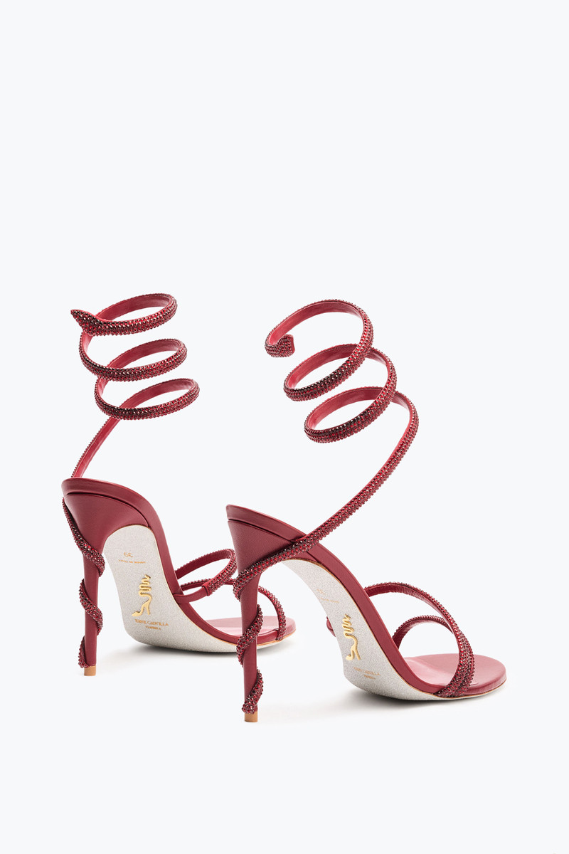 RENE CAOVILLA MARGOT BURGUNDY SANDAL 105 outlook