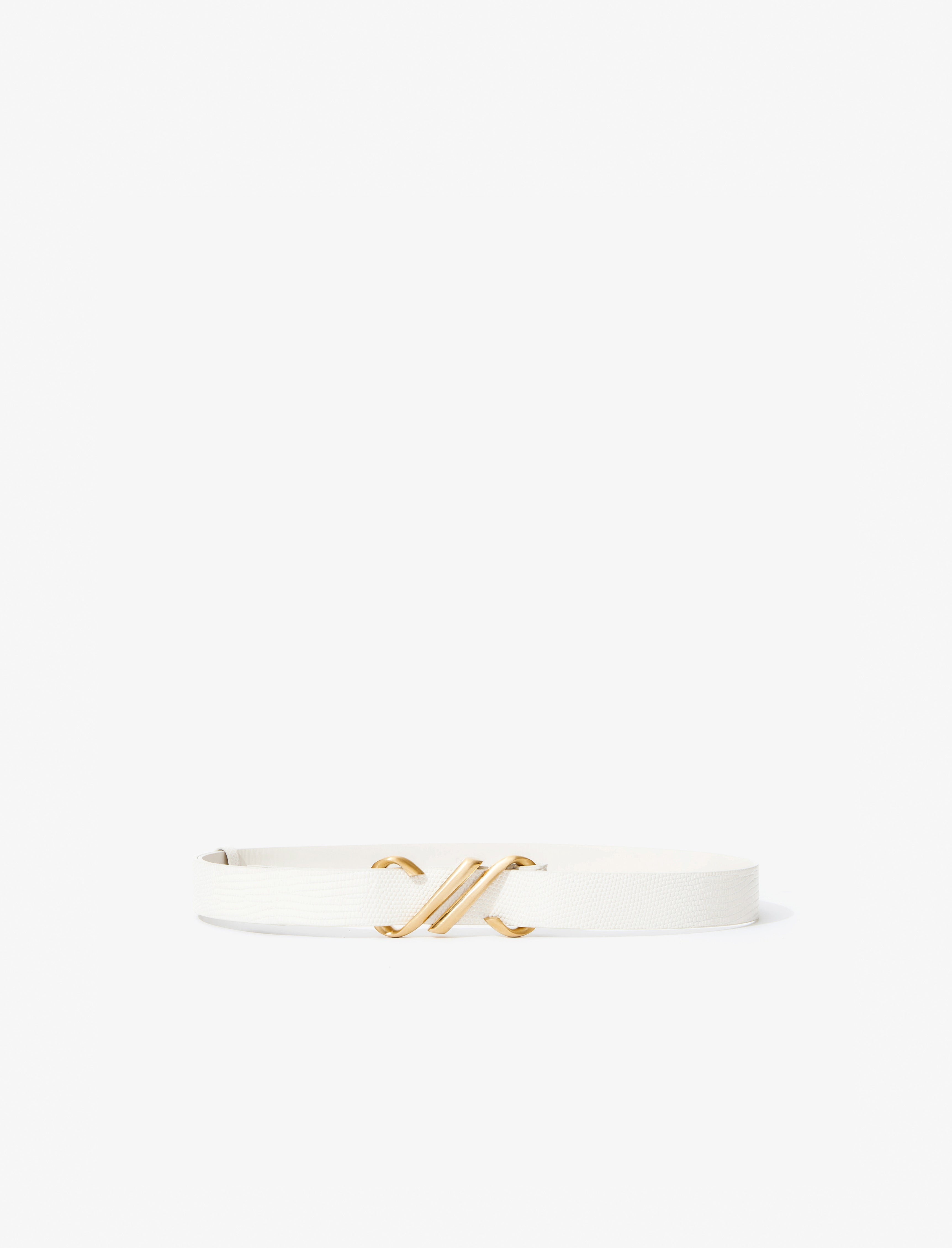 Monogram Belt in Embossed Leather - 1