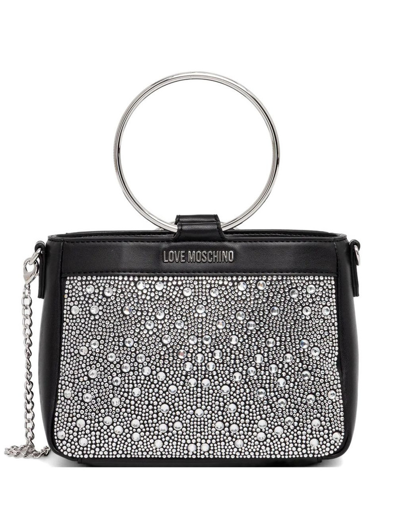 rhinestone ring-handle tote bag 1