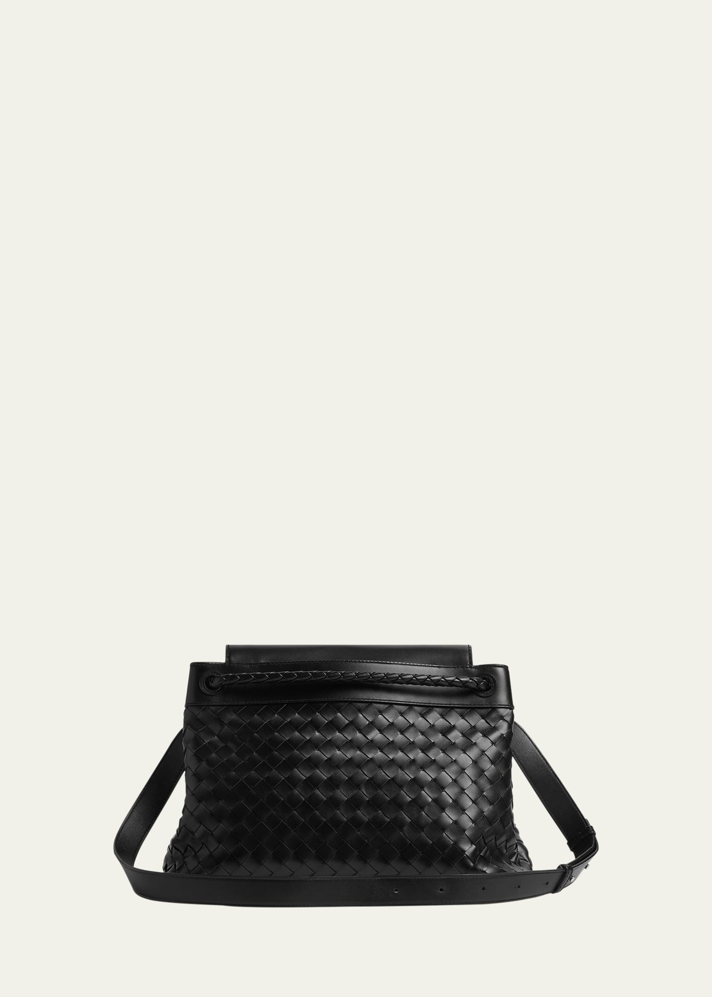 Men's Andiamo Medium Intrecciato Leather Messenger Bag - 1