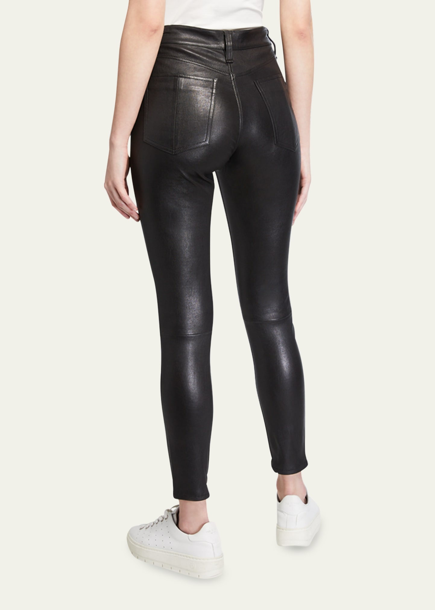 Nina Leather High-Rise Pants - 3
