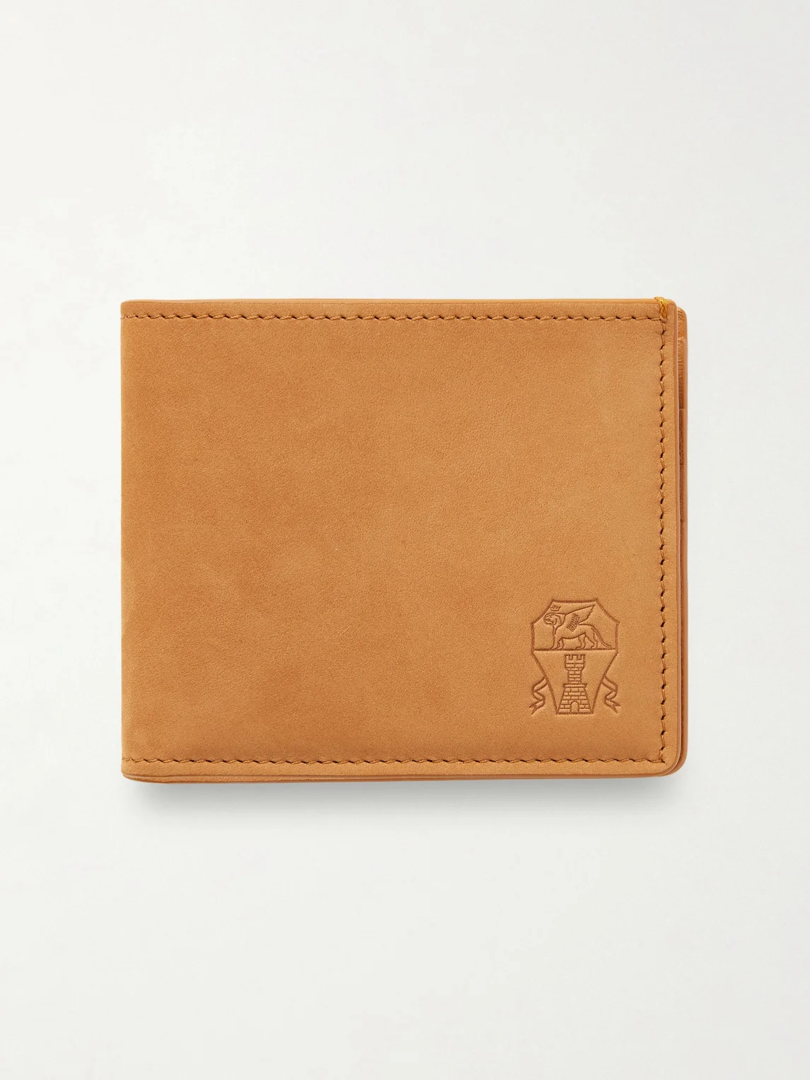 Logo-Debossed Suede Billfold Wallet - 1