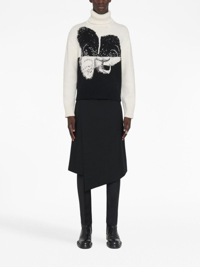 Alexander McQueen spliced orchid jumper outlook