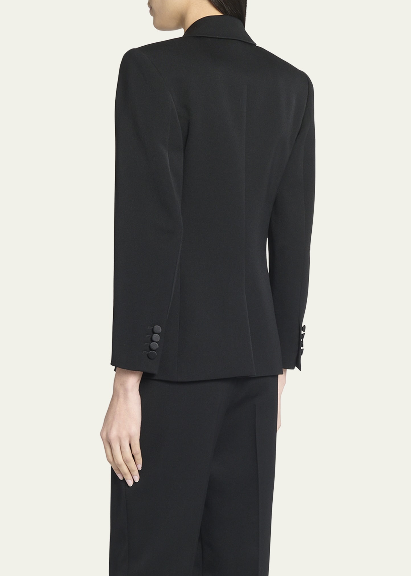 Fitted Tuxedo Blazer Jacket - 3