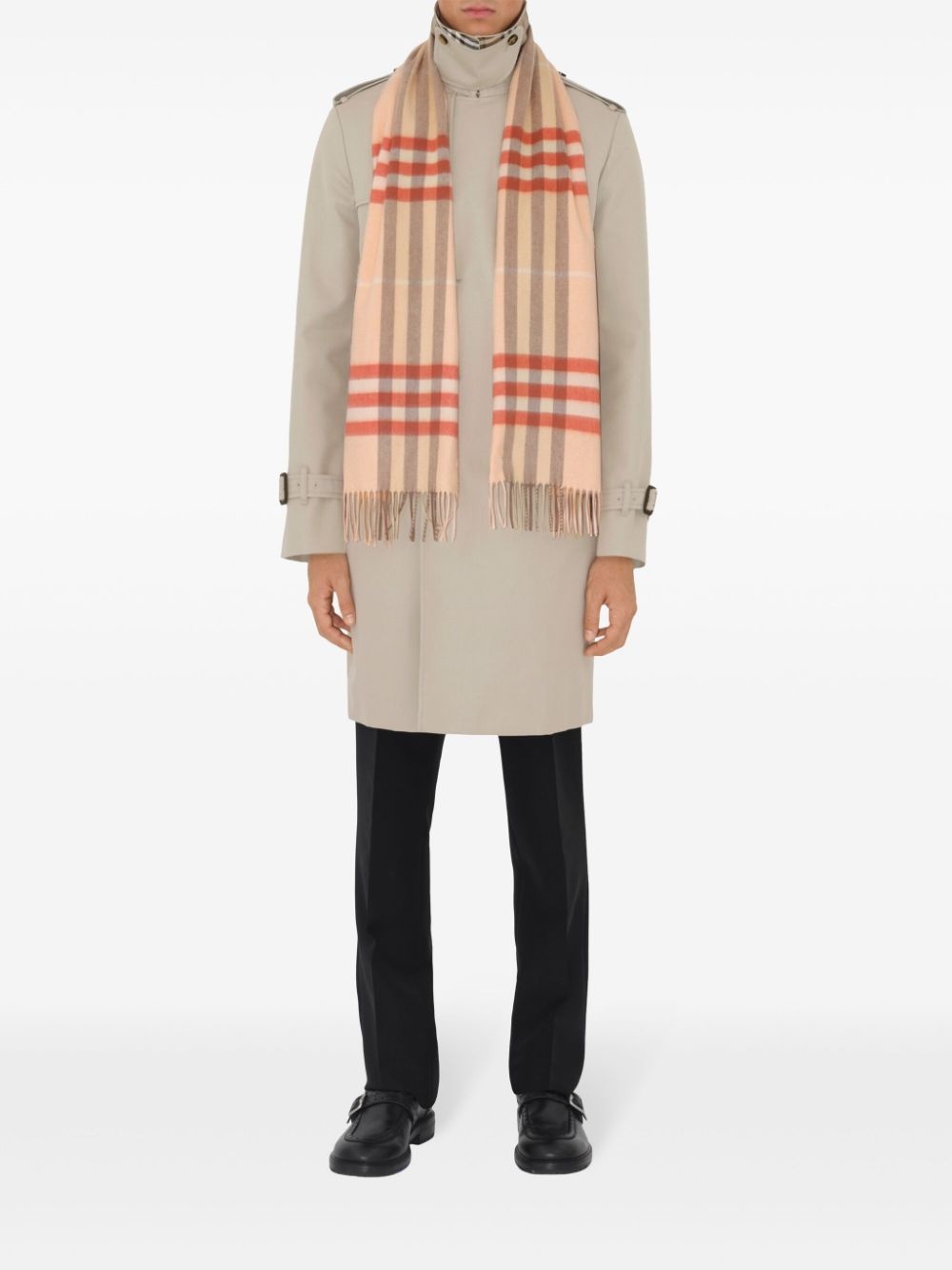 Check cashmere scarf - 3