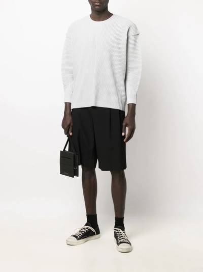 ISSEY MIYAKE pleated-effect long-sleeve sweatshirt outlook