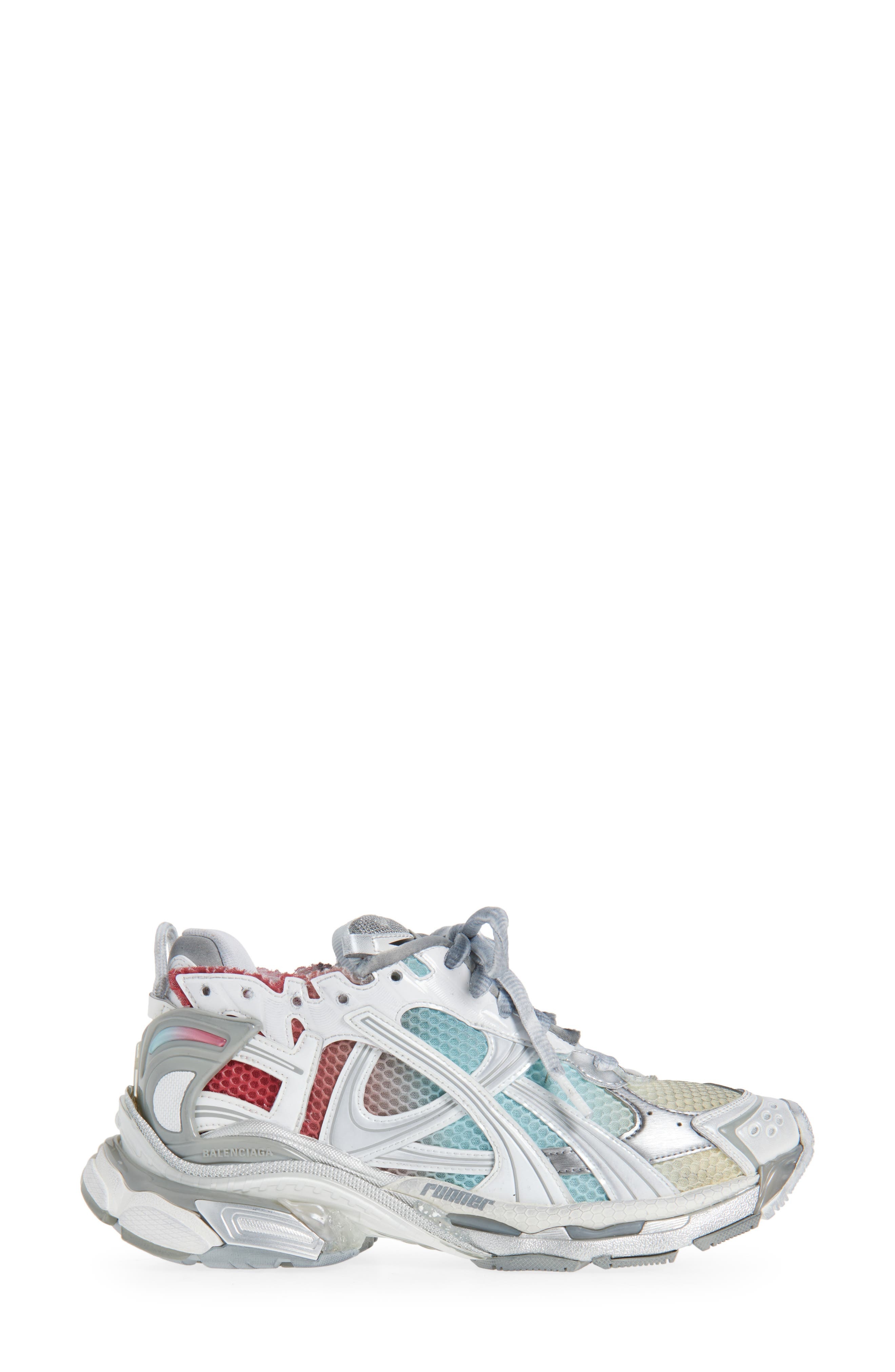 Balenciaga Runner Sneaker in White/Grey/Blue/Red/Beige at Nordstrom - 3