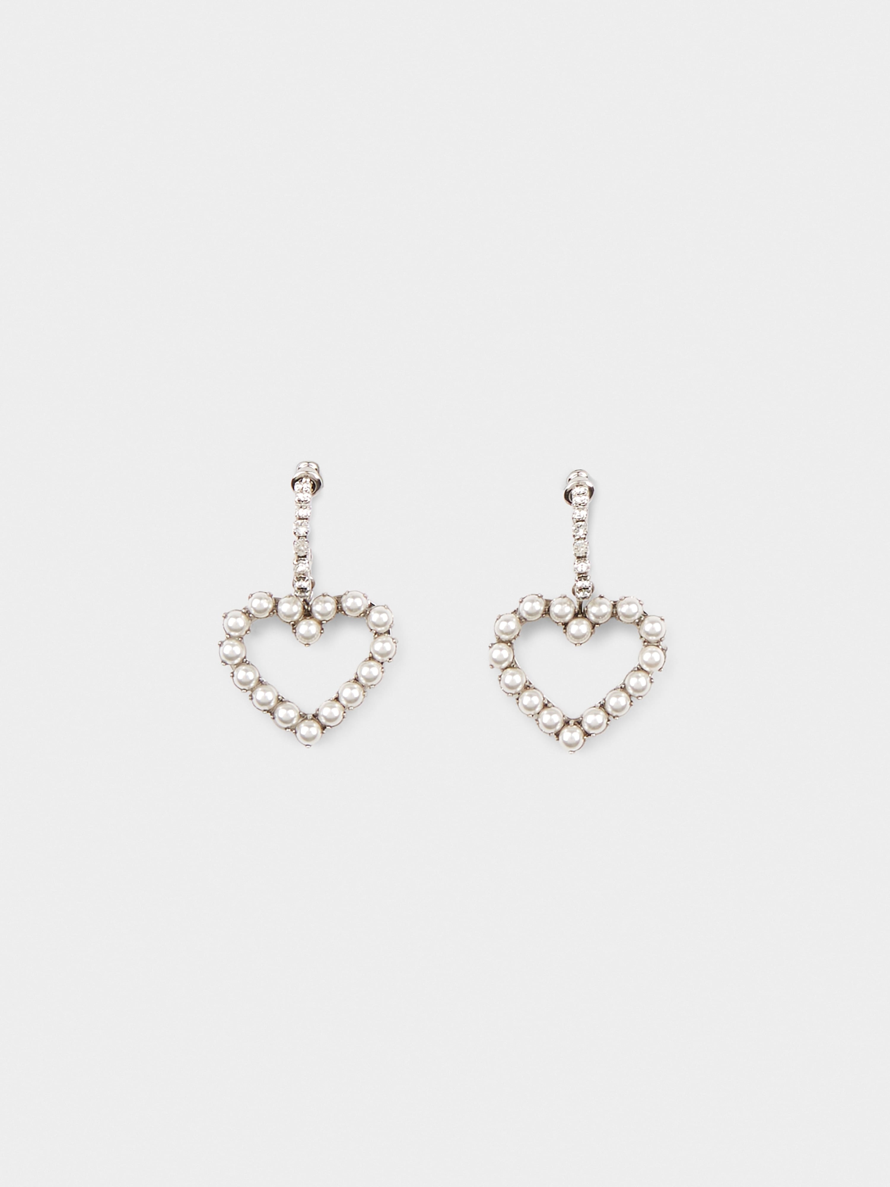 Love Pearls Strass Earrings - 1