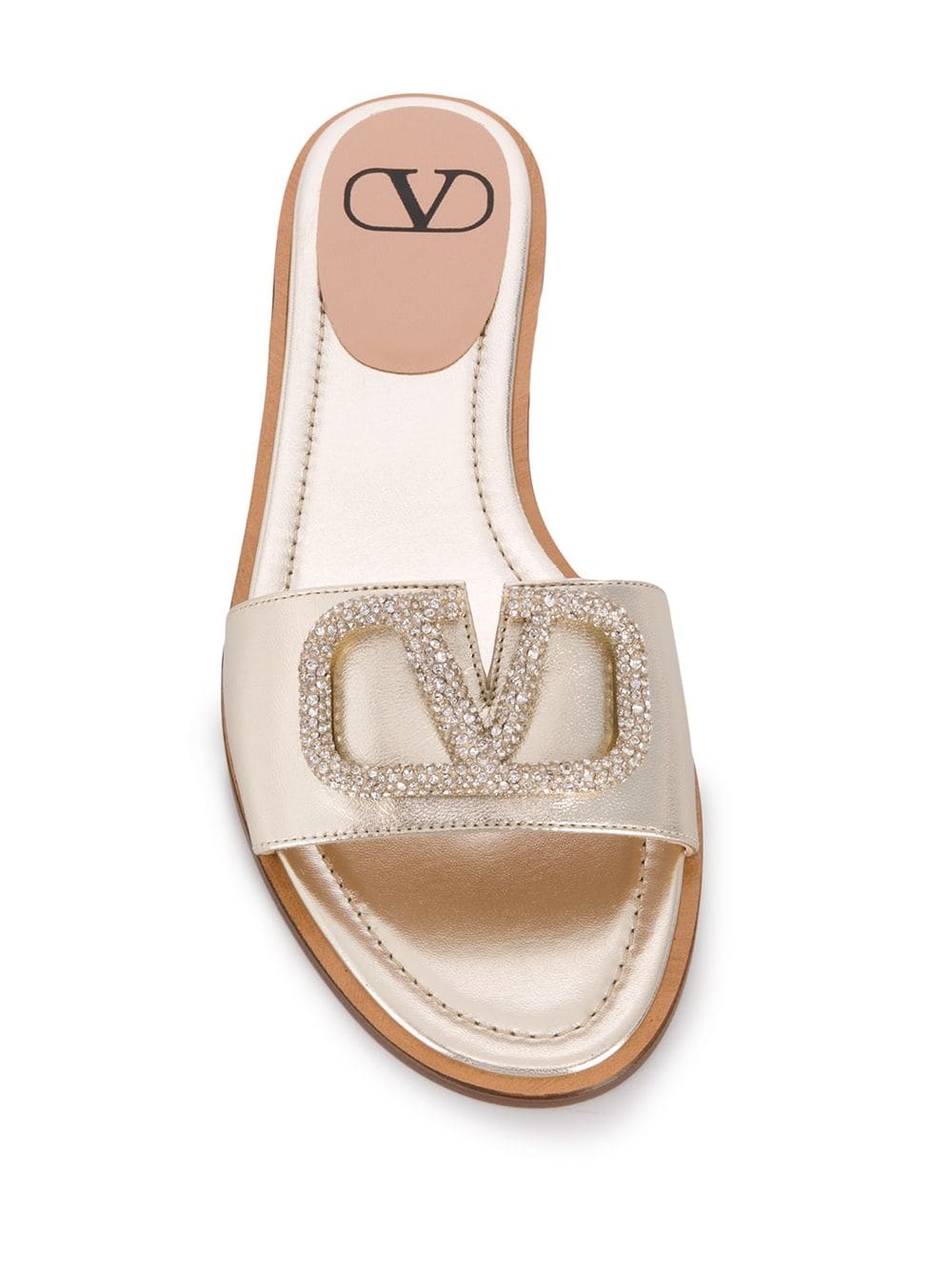 VLOGO crystal-embellished slides - 4