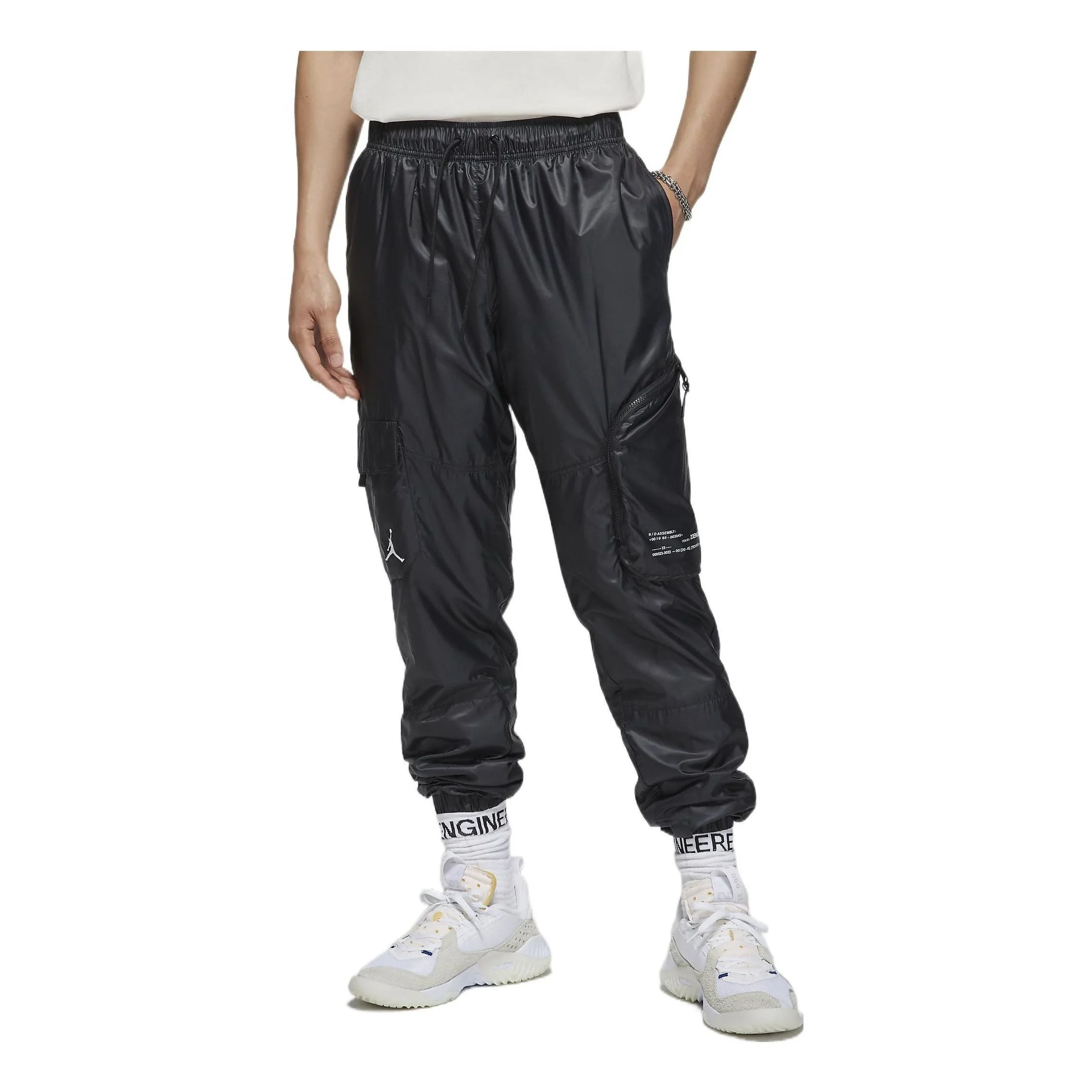 Men's Air Jordan Solid Color Logo Printing Casual Pants/Trousers Black DM1866-010 - 1
