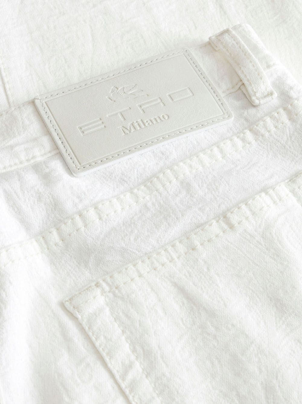 patterned-jacquard straight-leg jeans - 5