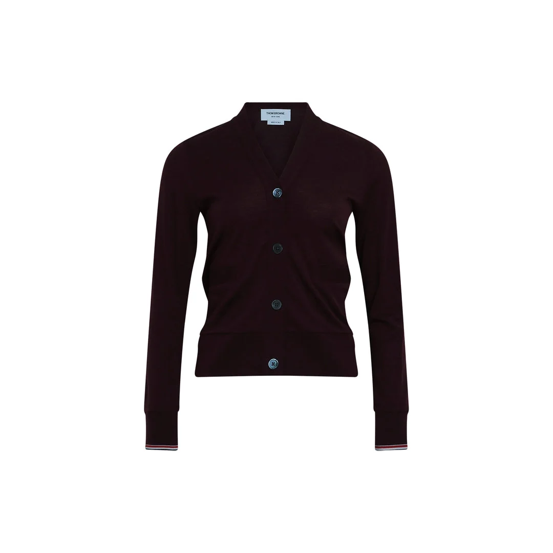 V-Neck Tipping Cardigan - 1
