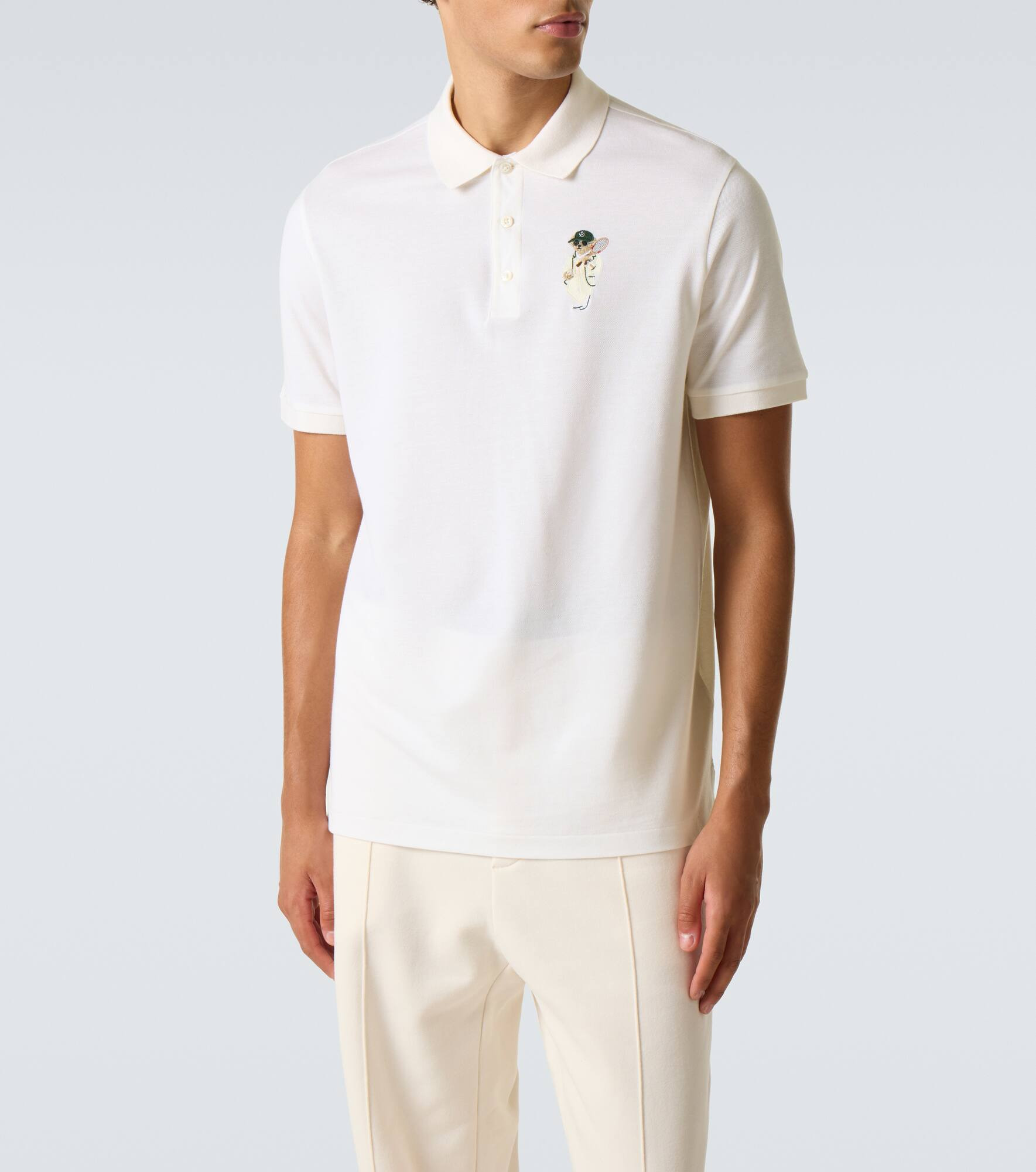 Polo Bear cotton and cashmere polo shirt - 3