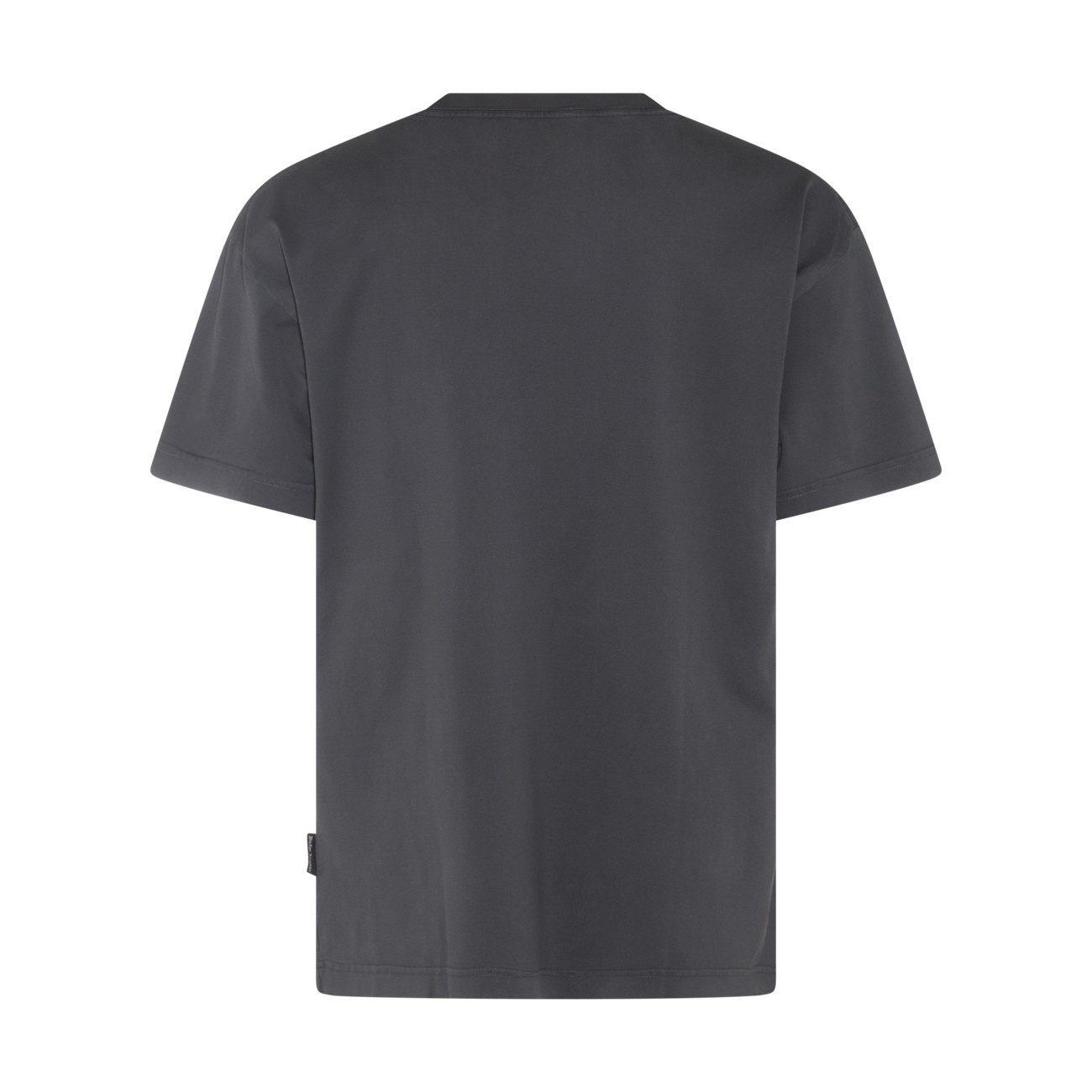 dark grey and white cotton t-shirt - 2
