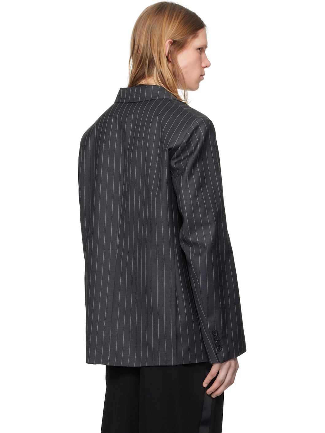 Gray Tailored Blazer - 3
