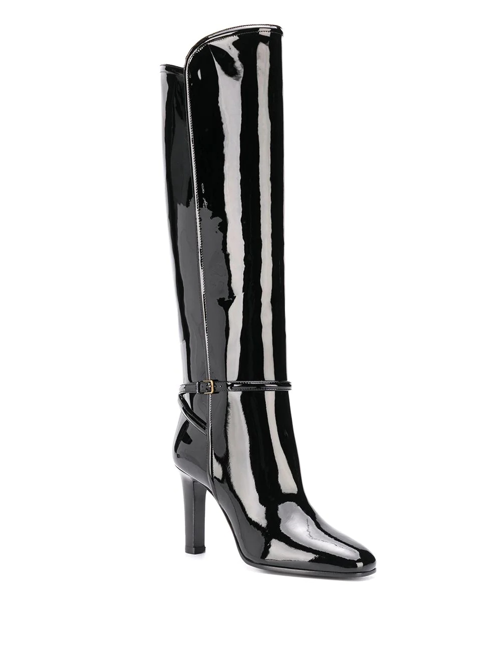 patent square toe boot - 2