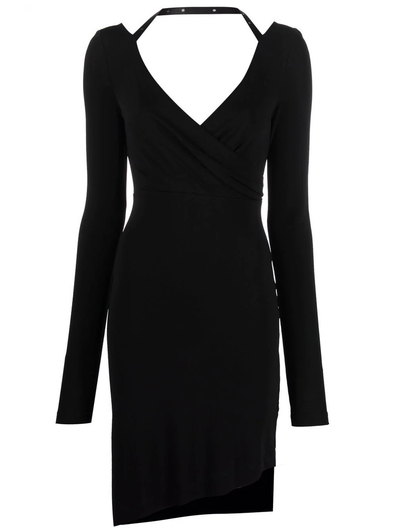 halterneck-strap asymmetric dress 1