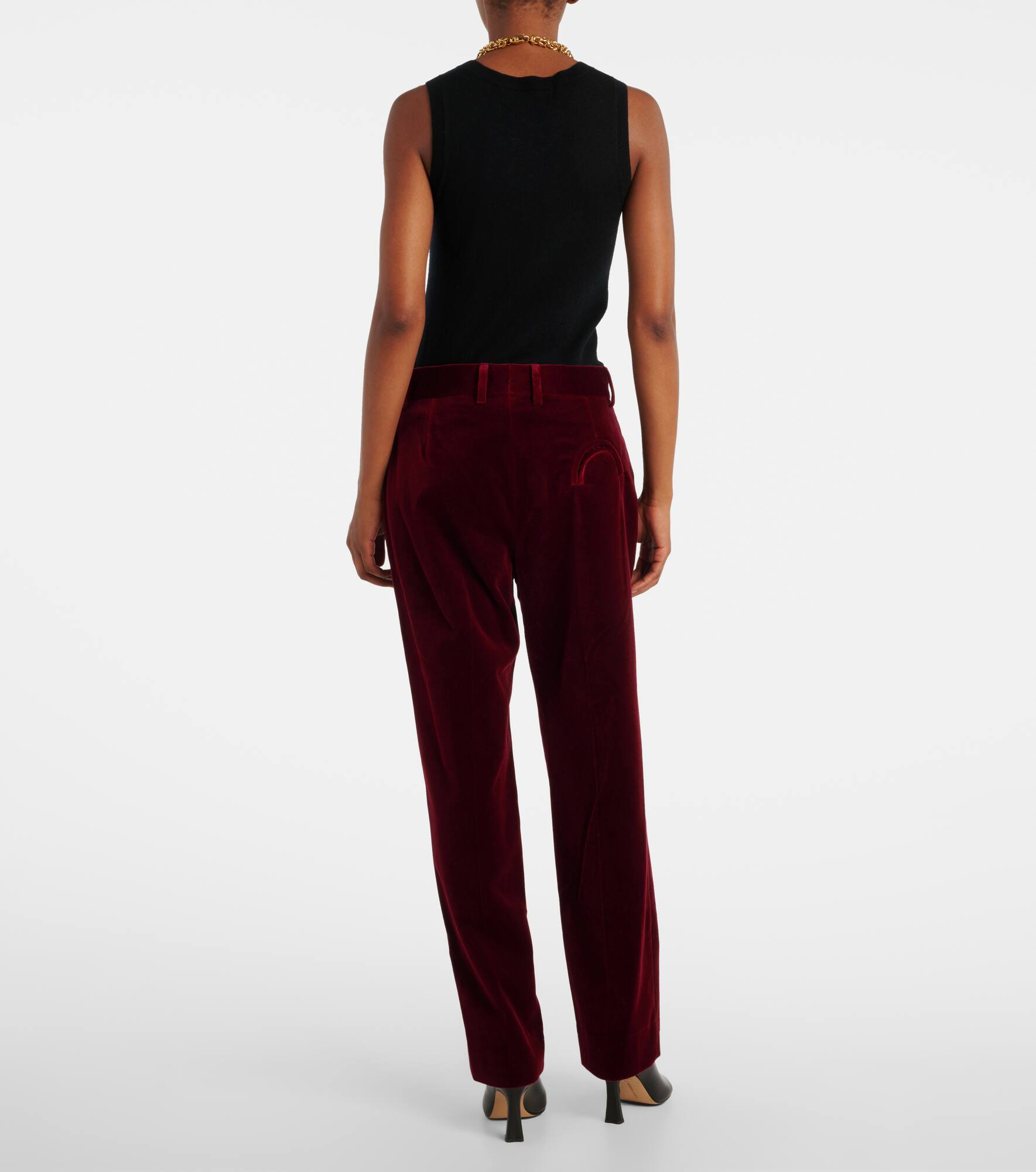 Nana cotton velvet straight pants - 3