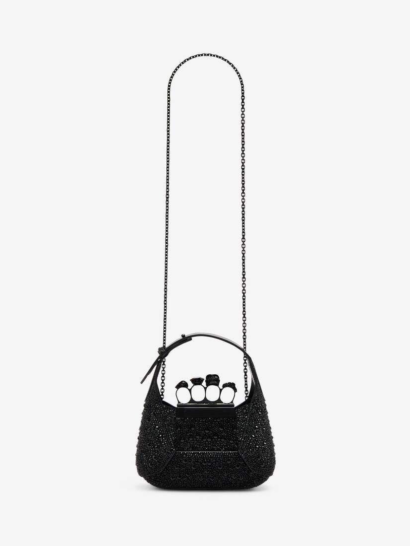 Women's The Jewelled Hobo Mini Bag in Black 7