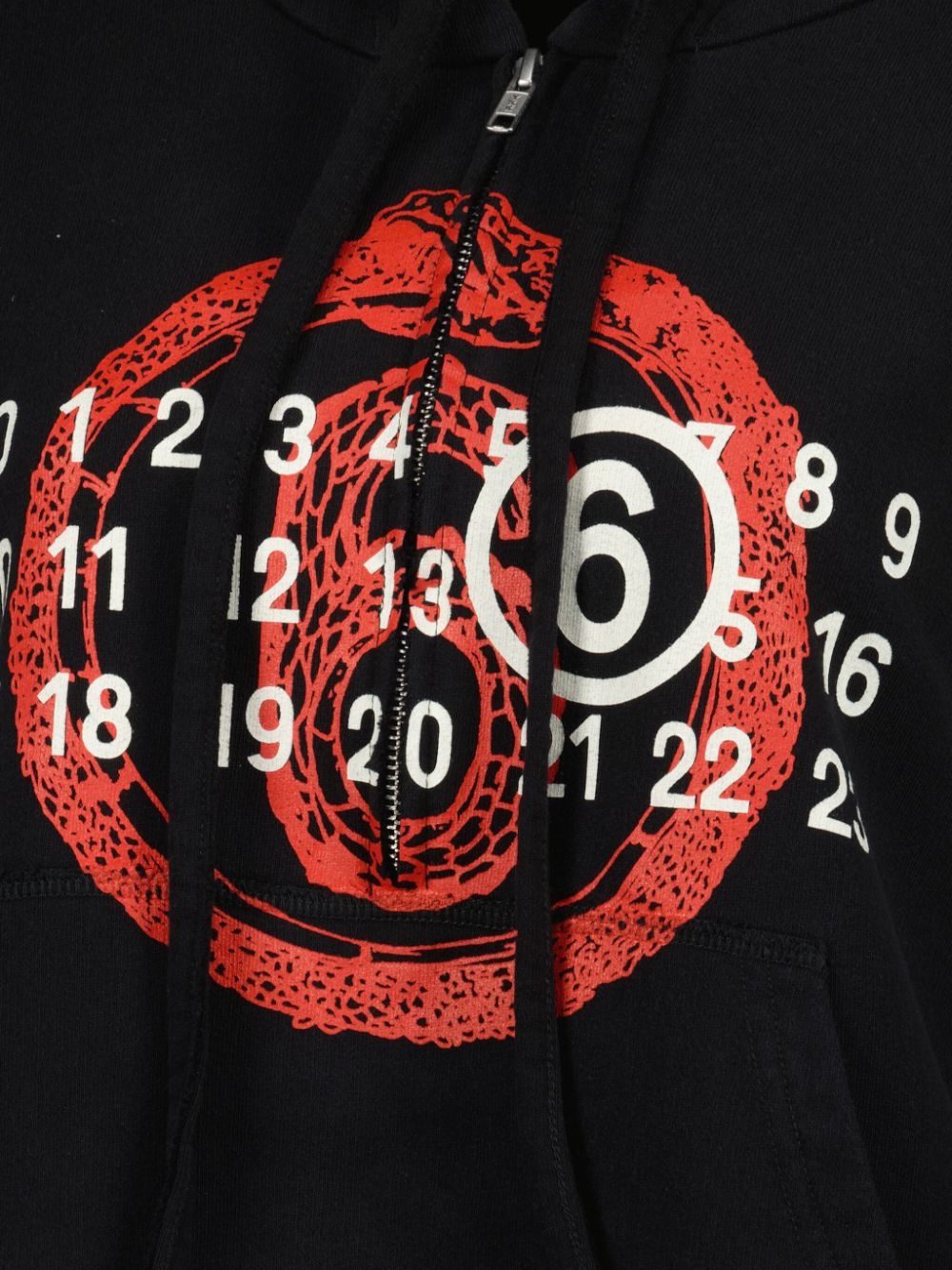 numbers-motif hoodie - 3