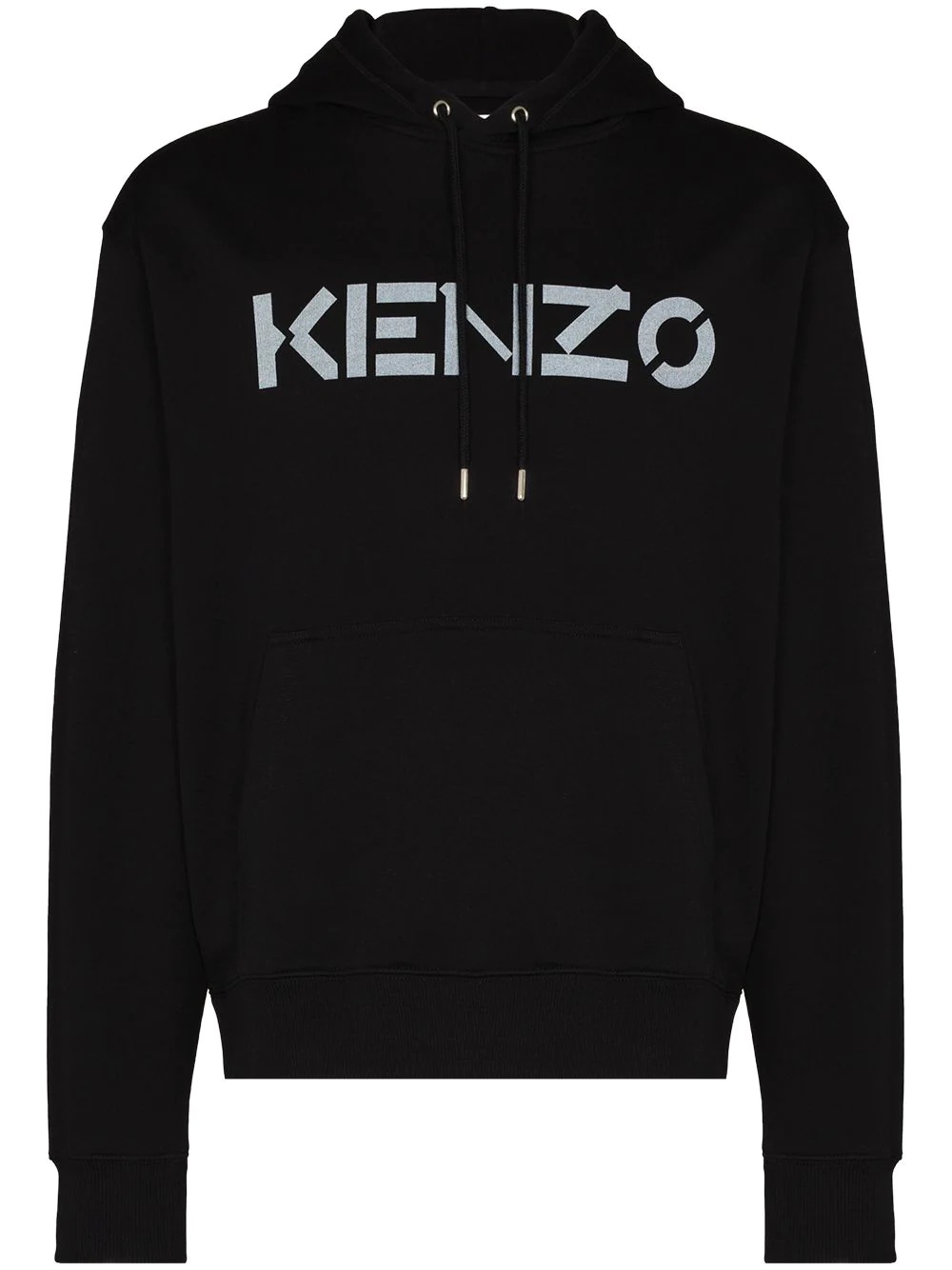 logo print hooded sweatshirt - 1