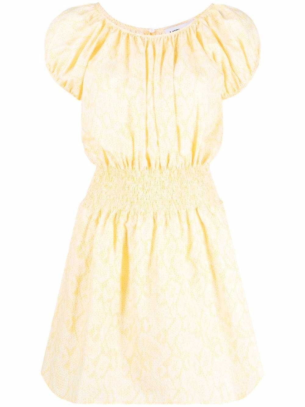 gingham snakeskin-print A-line dress - 1