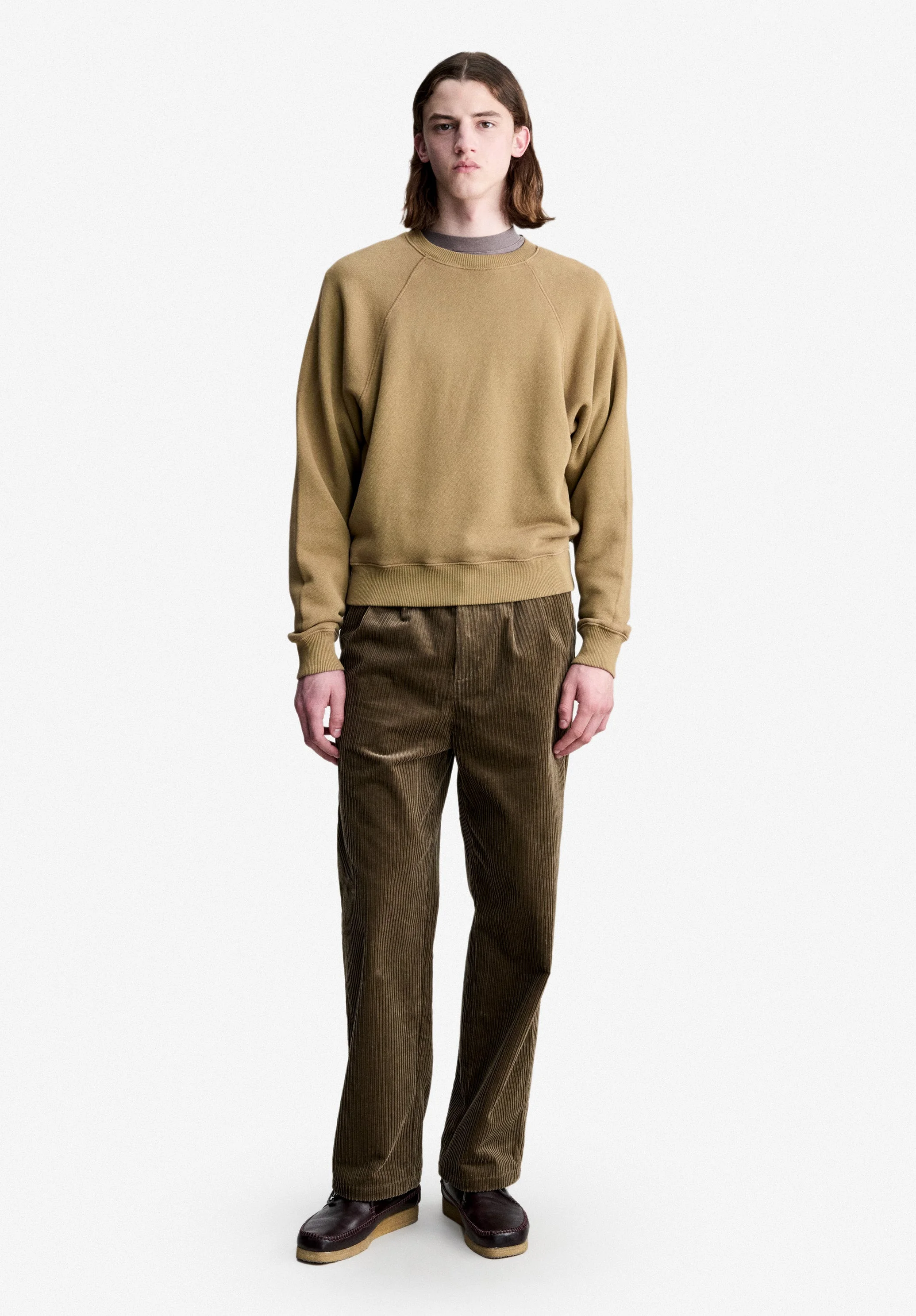 TIM SWEATSHIRT - TAUPE SWEATSHIRT WITH RAGLAN SLEEVES - 1